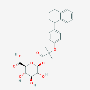 molecular formula C26H30O9 B1204283 Nafenopin glucuronide 
