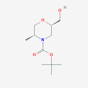 molecular formula C11H21NO4 B12042846 Tert-butyl (2S,5R)-2-(hydroxymethyl)-5-methylmorpholine-4-carboxylate 