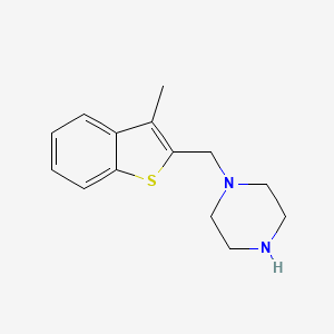 molecular formula C14H18N2S B12042853 1-[(3-Methylbenzo[b]thien-2-yl)methyl]piperazine 