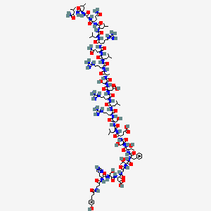 molecular formula C142H233N45O44 B12042868 Deamino-tyr-beta-ala-secretin CAS No. 61417-46-7