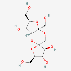 molecular formula C12H20O10 B1204289 bis-beta-D-fructofuranose 1,2':2,3'-dianhydride 
