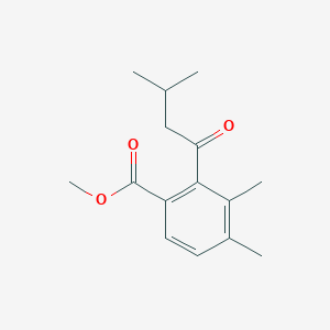 molecular formula C15H20O3 B1204291 Methyl 3,4-dimethyl-2-(3-methylbutanoyl)benzoate 