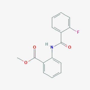molecular formula C15H12FNO3 B1204296 Methyl 2-(2-fluorobenzamido)benzoate 