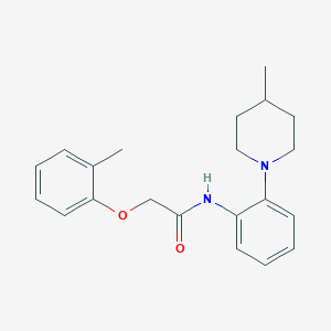 2-(2-methylphenoxy)-N-[2-(4-methyl-1-piperidinyl)phenyl]acetamide