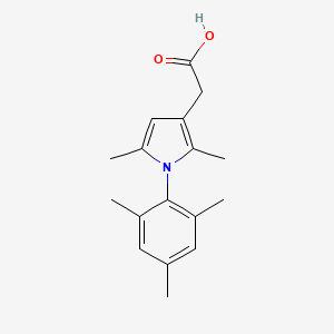 molecular formula C17H21NO2 B12043000 1H-Pyrrole-3-acetic acid, 2,5-dimethyl-1-(2,4,6-trimethylphenyl)- CAS No. 42780-39-2