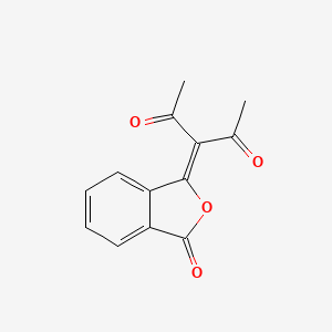 molecular formula C13H10O4 B1204306 3-(3-Oxoisobenzofuranylidene)pentane-2,4-dione 