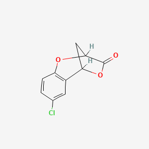 molecular formula C10H7ClO3 B1204313 6-Chloro-4-hydroxychroman-2-carboxylic acid lactone CAS No. 77155-94-3