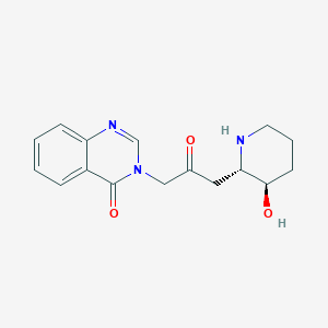 molecular formula C16H19N3O3 B1204314 Febrifugine 