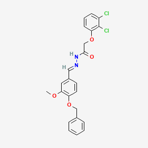 molecular formula C23H20Cl2N2O4 B12043183 N'-(4-(Benzyloxy)-3-methoxybenzylidene)-2-(2,3-dichlorophenoxy)acetohydrazide CAS No. 477731-09-2