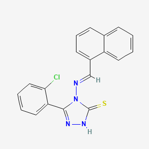 molecular formula C19H13ClN4S B12043207 5-(2-Chlorophenyl)-4-((naphthalen-1-ylmethylene)amino)-4H-1,2,4-triazole-3-thiol CAS No. 478253-88-2