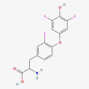 molecular formula C15H12I3NO4 B1204324 DL-3,3',5'-Triiodothyronine CAS No. 70-39-3