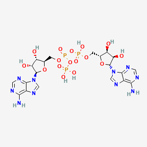 molecular formula C20H27N10O16P3 B1204341 P(1),P(2)-bis(5'-adenosyl) triphosphate 