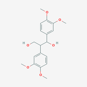 molecular formula C19H24O6 B1204342 1,2-Bis(3,4-dimethoxyphenyl)propane-1,3-diol CAS No. 41564-97-0