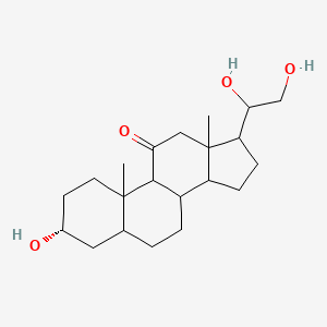 molecular formula C21H34O4 B1204343 3alpha,20alpha,21-Trihydroxy-5beta-pregnane-11-one 