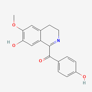 molecular formula C17H15NO4 B1204349 Longifolonine CAS No. 77410-37-8