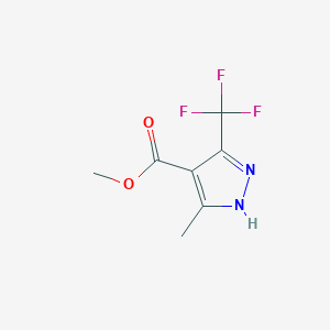 molecular formula C7H7F3N2O2 B12043520 methyl 5-methyl-3-(trifluoromethyl)-1H-pyrazole-4-carboxylate 