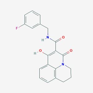 molecular formula C20H17FN2O3 B12043532 N-(3-Fluorobenzyl)-7-hydroxy-5-oxo-2,3-dihydro-1H,5H-pyrido[3,2,1-IJ]quinoline-6-carboxamide 