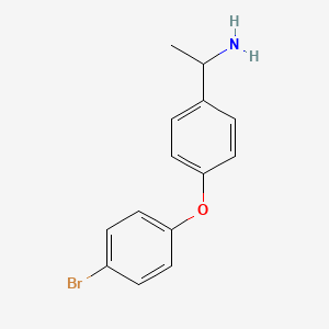 molecular formula C14H14BrNO B12043584 1-(4-(4-Bromophenoxy)phenyl)ethanamine 