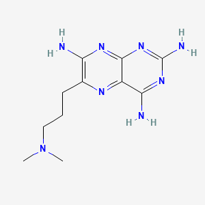 molecular formula C11H18N8 B1204359 2,4,7-Triamino-6-(3-(N,N-dimethylamino)propyl)pteridine CAS No. 142431-38-7