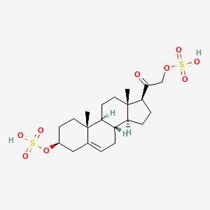 molecular formula C21H32O9S2 B1204365 Pregnenolone-3,21-disulfate CAS No. 5639-07-6
