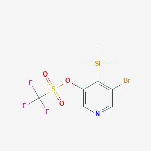 molecular formula C9H11BrF3NO3SSi B12043675 5-Bromo-4-(trimethylsilyl)pyridin-3-yl trifluoromethanesulfonate CAS No. 1413439-82-3