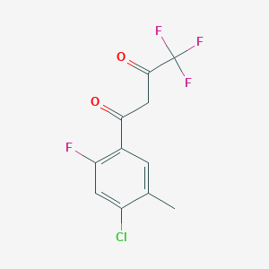 molecular formula C11H7ClF4O2 B12043701 1,3-Butanedione, 1-(4-chloro-2-fluoro-5-methylphenyl)-4,4,4-trifluoro- CAS No. 177211-21-1