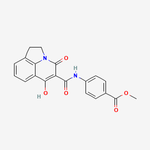 molecular formula C20H16N2O5 B12043726 methyl 4-{[(4-hydroxy-6-oxo-1,2-dihydro-6H-pyrrolo[3,2,1-ij]quinolin-5-yl)carbonyl]amino}benzoate 