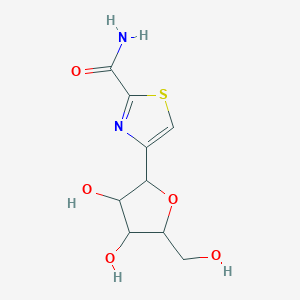 molecular formula C9H12N2O5S B1204373 4-[(2S,3R,4S,5R)-3,4-dihydroxy-5-(hydroxymethyl)oxolan-2-yl]-1,3-thiazole-2-carboxamide CAS No. 69244-25-3