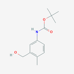 molecular formula C13H19NO3 B12043756 tert-butyl N-[3-(hydroxymethyl)-4-methylphenyl]carbamate 
