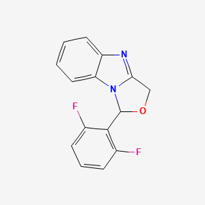 molecular formula C15H10F2N2O B1204383 1-(2,6-Difluorophenyl)-1,3-dihydrooxazolo[3,4-a]benzimidazole 