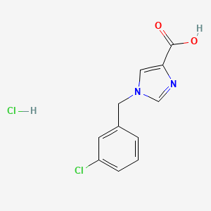 molecular formula C11H10Cl2N2O2 B12043855 1-(3-Chlorobenzyl)-1H-imidazole-4-carboxylic acid hydrochloride 