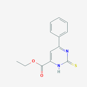 molecular formula C13H12N2O2S B12043975 Ethyl 2-mercapto-6-phenylpyrimidine-4-carboxylate 