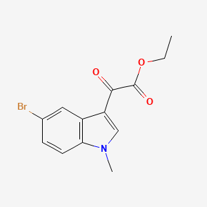 molecular formula C13H12BrNO3 B12044034 Ethyl 2-(5-bromo-1-methyl-1H-indol-3-yl)-2-oxoacetate 