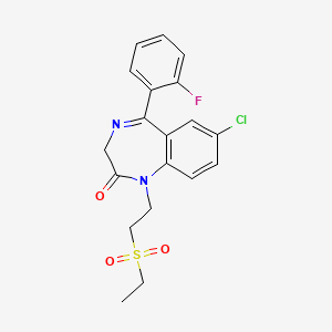 molecular formula C19H18ClFN2O3S B1204404 Elfazepam CAS No. 52042-01-0