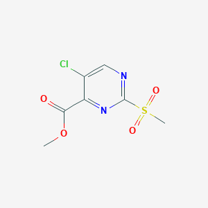 molecular formula C7H7ClN2O4S B12044041 Methyl 5-chloro-2-methanesulfonylpyrimidine-4-carboxylate 