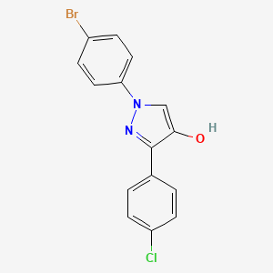 molecular formula C15H10BrClN2O B12044048 1-(4-Bromophenyl)-3-(4-chlorophenyl)-1H-pyrazol-4-ol 