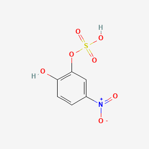 molecular formula C6H5NO7S B1204417 4-硝基邻苯二酚硫酸酯 CAS No. 10485-66-2