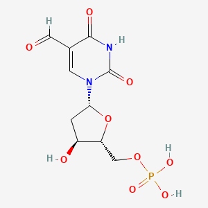 molecular formula C10H13N2O9P B1204423 2'-Deoxy-5-formyluridine 5'-(dihydrogen phosphate) CAS No. 31385-28-1