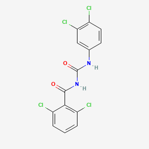 molecular formula C14H8Cl4N2O2 B1204425 1-(2,6-Dichlorobenzoyl)-3-(3,4-dichlorophenyl)urea CAS No. 35377-46-9