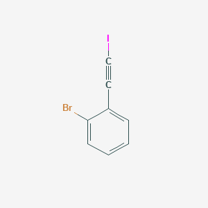 molecular formula C8H4BrI B12044251 1-Bromo-2-(iodoethynyl)benzene 