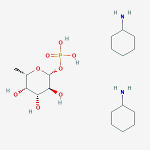molecular formula C18H39N2O8P B12044276 cyclohexanamine;[(2R,3S,4R,5S,6S)-3,4,5-trihydroxy-6-methyloxan-2-yl] dihydrogen phosphate 