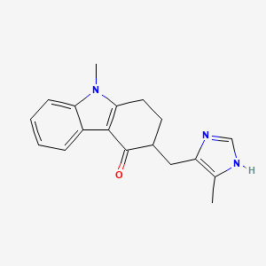 molecular formula C18H19N3O B1204428 9-methyl-3-[(5-methyl-1H-imidazol-4-yl)methyl]-2,3-dihydro-1H-carbazol-4-one CAS No. 116684-93-6