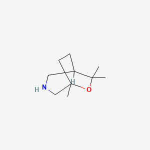 molecular formula C10H19NO B1204430 5,7,7-Trimethyl-6-oxa-3-azabicyclo[3.2.2]nonane CAS No. 74291-60-4