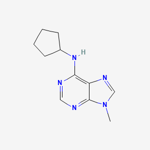 molecular formula C11H15N5 B1204440 N6-Cyclopentyl-9-methyladenine CAS No. 109292-91-3