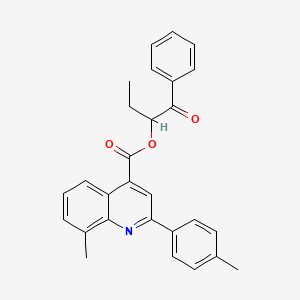 molecular formula C28H25NO3 B12044455 1-Benzoylpropyl 8-methyl-2-(4-methylphenyl)-4-quinolinecarboxylate CAS No. 355429-35-5