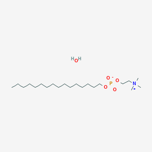molecular formula C21H48NO5P B12044511 Hydrate hexadecyl 2-(trimethylazaniumyl)ethyl phosphate 