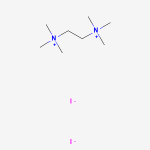 molecular formula C8H22IN2+ B1204459 N(1),N(1),N(1),N(2),N(2),N(2)-HEXAMETHYL-1,2-ETHANEDIAMINIUM DIIODIDE CAS No. 10428-58-7