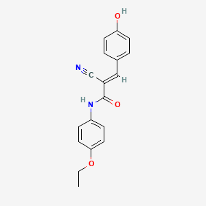 molecular formula C18H16N2O3 B12044592 2-Cyano-N-(4-ethoxyphenyl)-3-(4-hydroxyphenyl)-2-propenamide, AldrichCPR 