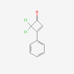 molecular formula C10H6Cl2O B12044687 2-Cyclobuten-1-one, 4,4-dichloro-3-phenyl- CAS No. 3470-35-7