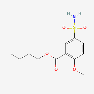molecular formula C12H17NO5S B12044705 Butyl 5-sulphamoyl-o-anisate CAS No. 53371-99-6